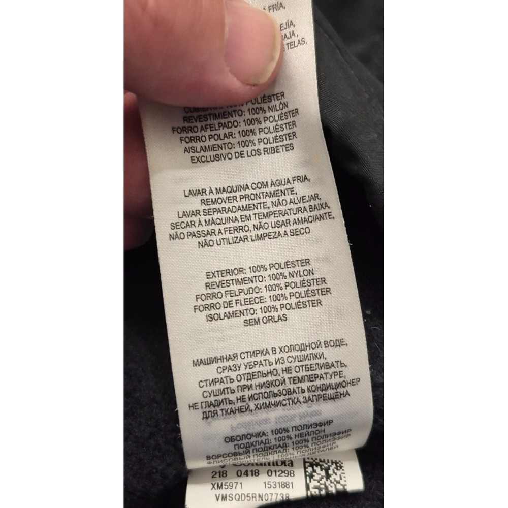 Columbia men's black  Northern Voyage Jacket full‎ zip/pockets/fleece lined SM - Picture 9 of 15
